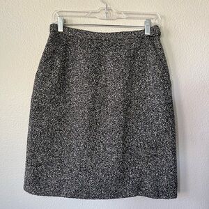 Vintage Liz Claiborne Gray, White & Black Speckled Pencil Skirt Womens Size 8